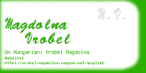 magdolna vrobel business card